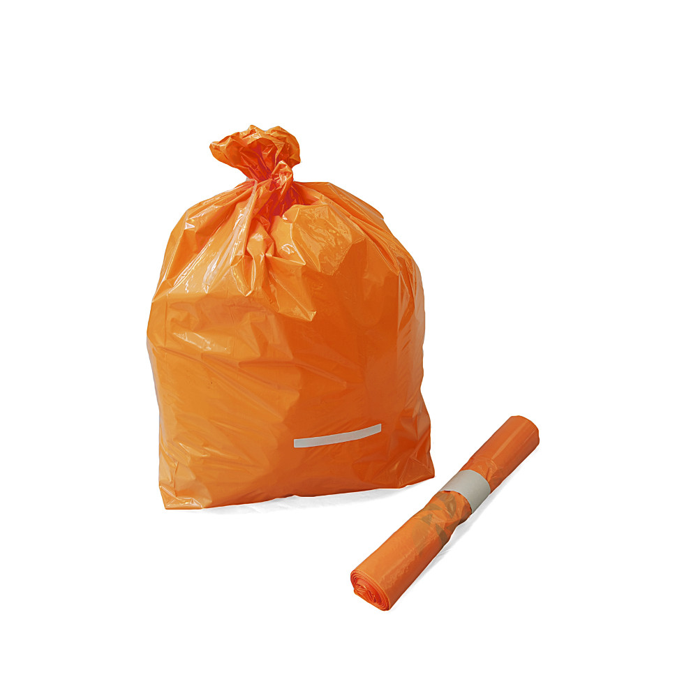 Typ 864 | Nero rifiuti Sacchi sacchetto per rifiuti 25 & # x3bc; rifiuti Sacchi Immondizia sacchi immondi 6 ruote a 120 pezzi 120 sacchetto 650 X 650 mm 60 litri Sacco della spazzatura LDPE con laccetto 